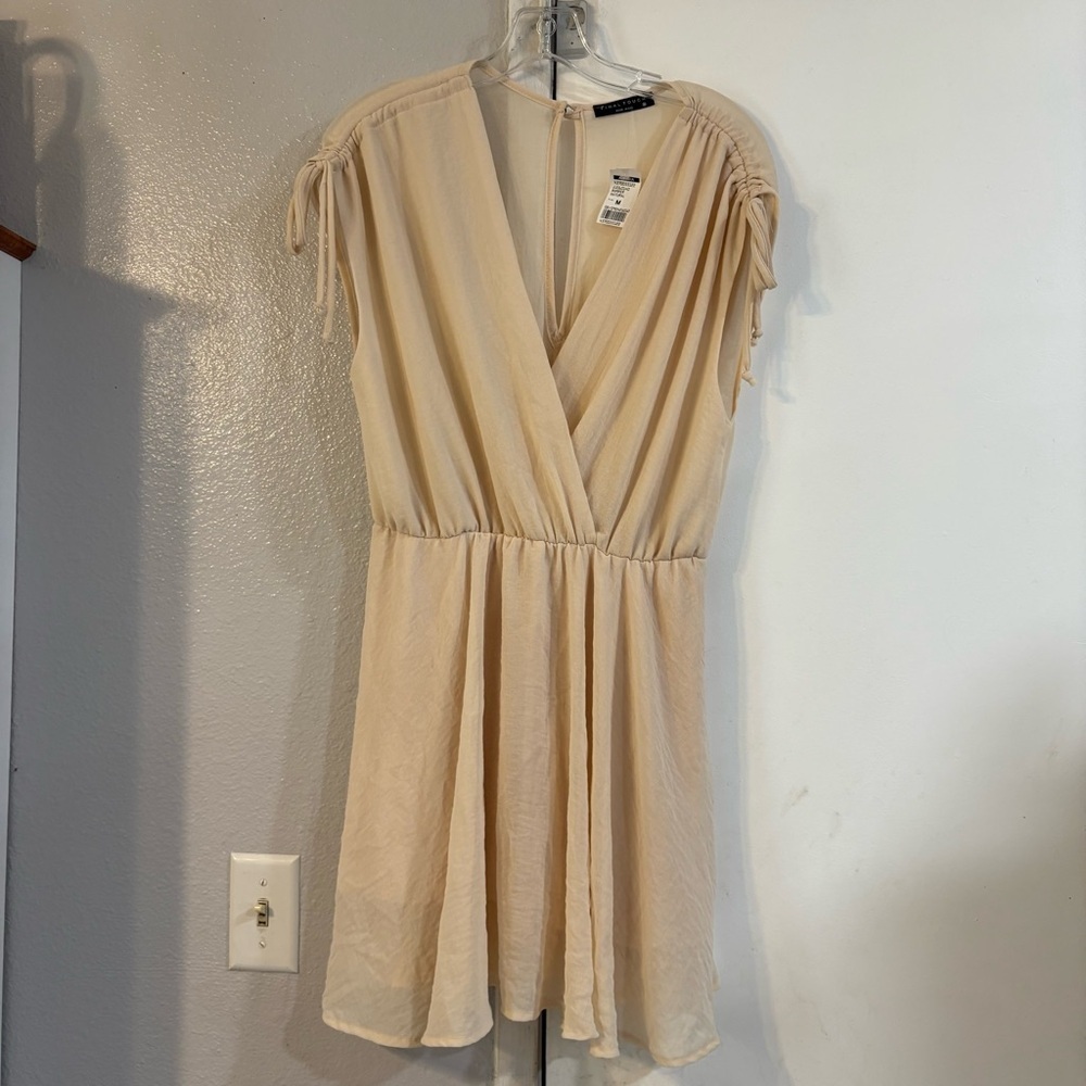 Vintage Sheer Cream Romper Whimsy Cottage Fairycore Bridal Deadstock M USA Lined